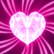 Coeur précieux rose brillant