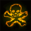 Cr�ne de pirate qui br�le