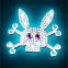 T�te de mort en diamant brillante