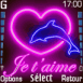 N�on coeur+dauphin