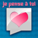 Ic�ne "je pense � toi"