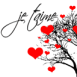 Arbre � coeurs "Je t'aime"