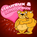 Couple ours enlacé "heureux et amoureux
