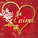 Coeur en ruban dor� "Je t'aime"