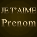 "Je t'aime" en or
