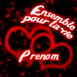 "Ensemble pour la vie" coeur n�on