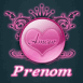 Blason n�on rose "Amour"