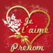 Coeur en ruban dor� "Je t'aime"