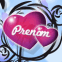 Deux Coeurs sur fond v�g�tal bleu