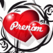 Deux Coeurs sur fond v�g�tal noir et blanc