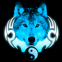 Loup tribal bleut�