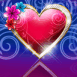 Bijou coeur surmont� de fleurs