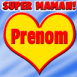 Coeur jaune "Super maman!"
