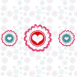 Motif coeurs de fleurs tournoyantes