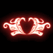 Coeur tribal n�on rayonnant