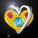 Coeur argent� dor�