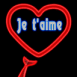 Coeur et dauphins n�on rouges