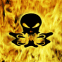 Cr�ne d'alien dans les flammes