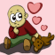 B�b� avec un nounours