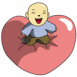 B�b� dans un coeur