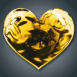 Coeur m�tal dor� en fusion